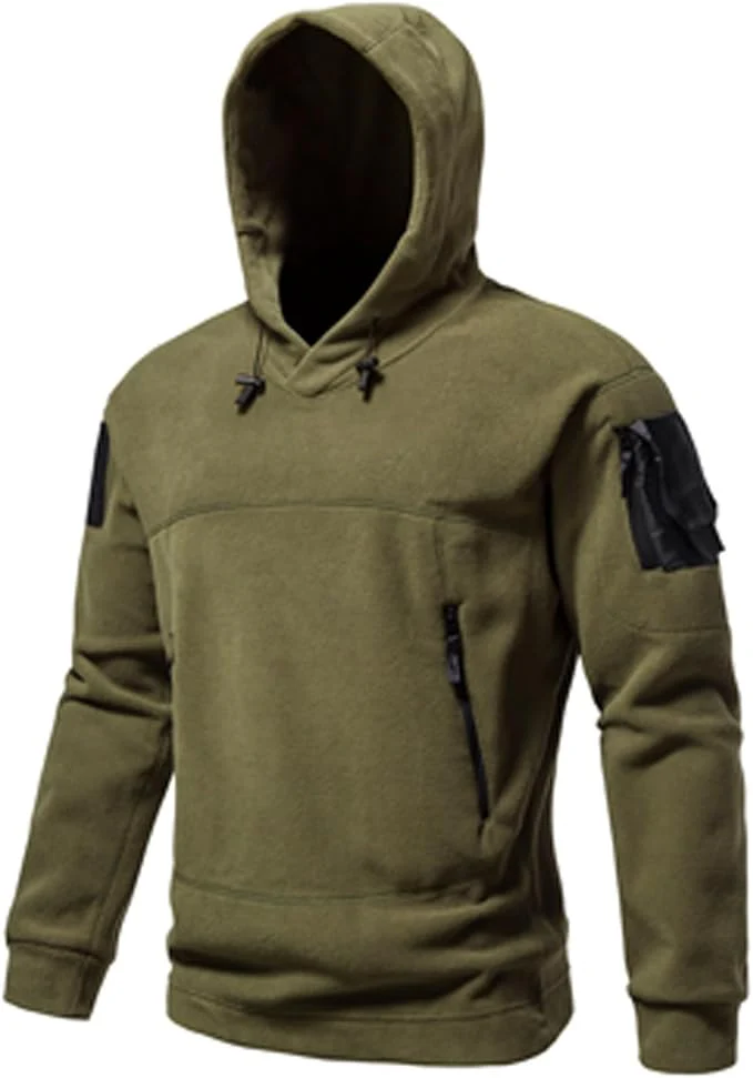 RECON GS2U ECWU Tactical Fleece Hoodie – Military Style Pullover Anorak with Arm Pocket & ID Panels - Image 9