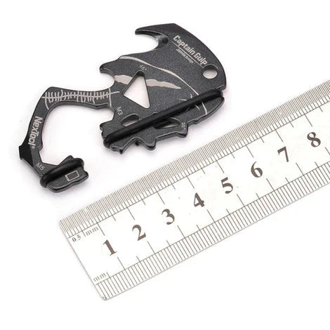RECON GS2U NexTool Multi Function EDC Keychain Skull Captain Gulp Box Opener Credit Card Multi Tool - Image 3