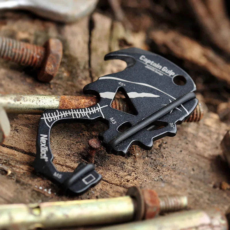 RECON GS2U NexTool Multi Function EDC Keychain Skull Captain Gulp Box Opener Credit Card Multi Tool - Image 4