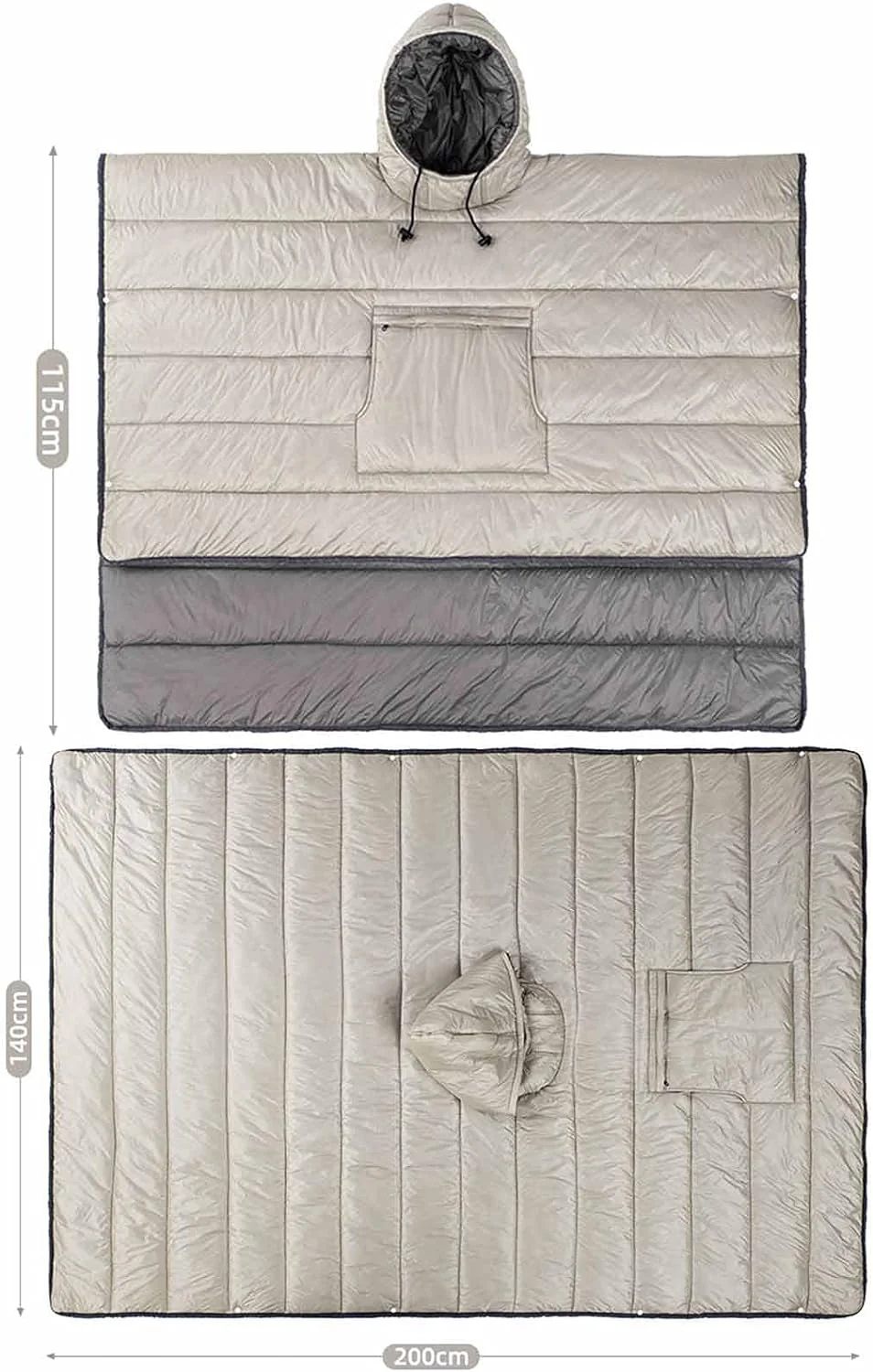 Recon GS2U De Luxe Multi Purpose Quilted 3-1 Poncho/Blanket/sleeping bag - Image 21