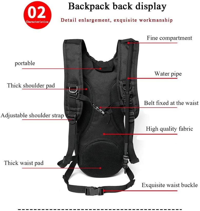Recon GS2 M20 Tactical Hydration Back Pack's with 3L Anti Bacterial Bladder - Image 8