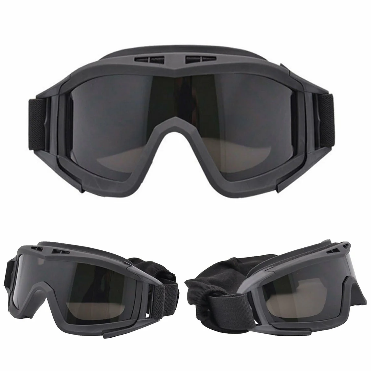 RECON GS2S Tactical Ballistic Goggles UV400 Anti-Fog – ANSI Z87.1 Military Safety Eyewear | Clear, Smoke, Yellow & Amber Lenses - Image 2