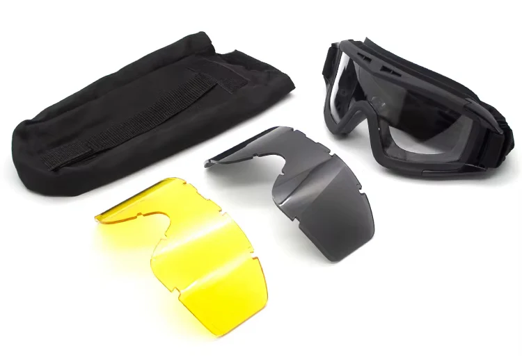 RECON GS2S Tactical Ballistic Goggles UV400 Anti-Fog – ANSI Z87.1 Military Safety Eyewear | Clear, Smoke, Yellow & Amber Lenses - Image 3