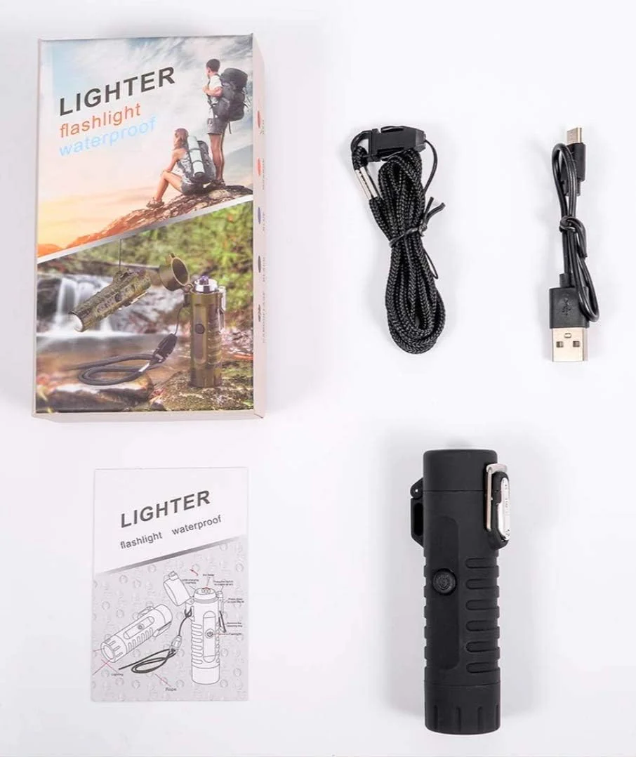 RECON GS2S Rechargeable Waterproof Dual Arc Plasma Lighter With LED Tri-Phase Flashlight - Image 23