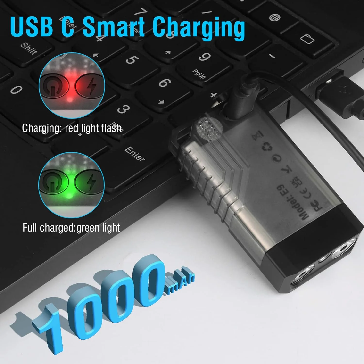 RECON GS2 V10 Small Powerful Keychain Flashlight With 365nm UV Red Green Blue Light,High Lumens 1000 LM USB C Rechargeable Mini Pocket LED Flashlight - Image 13
