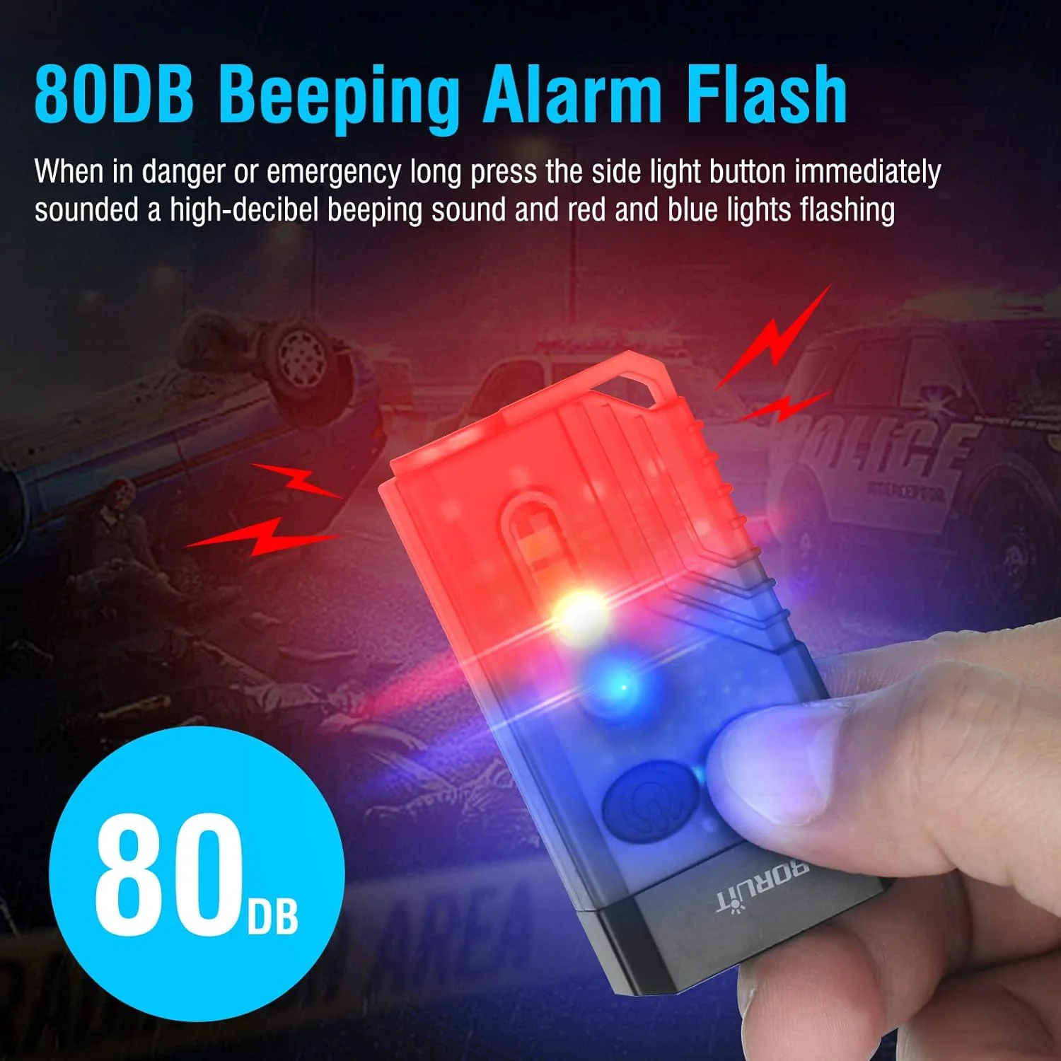 RECON GS2 V10 Small Powerful Keychain Flashlight With 365nm UV Red Green Blue Light,High Lumens 1000 LM USB C Rechargeable Mini Pocket LED Flashlight - Image 15