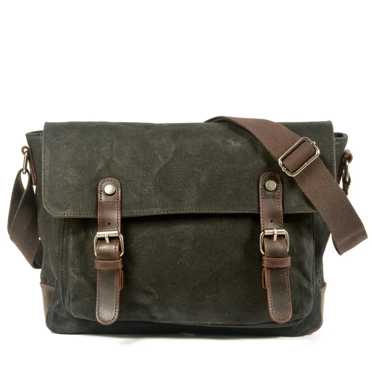 Vintage Retro waxed canvas /leather camera messenger shoulder bag / case - Image 22