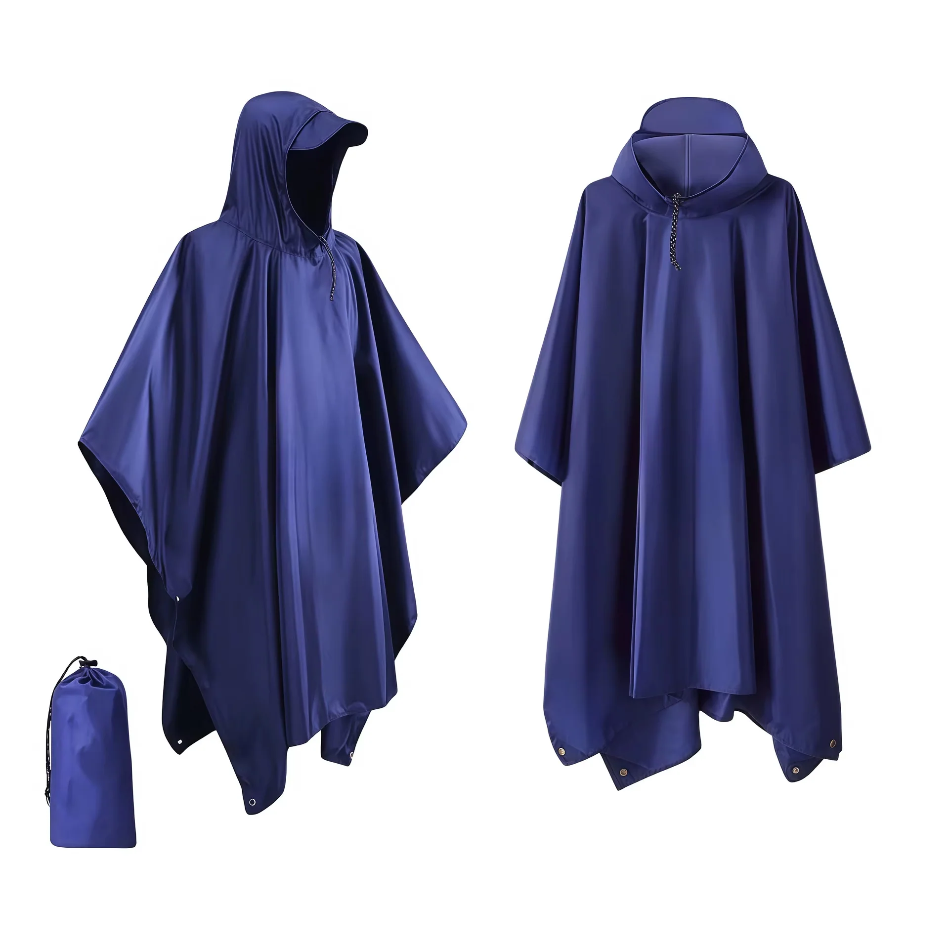 Waterproof Olive Vinyl Emergency Ponchos - Economy or deluxe - Image 6