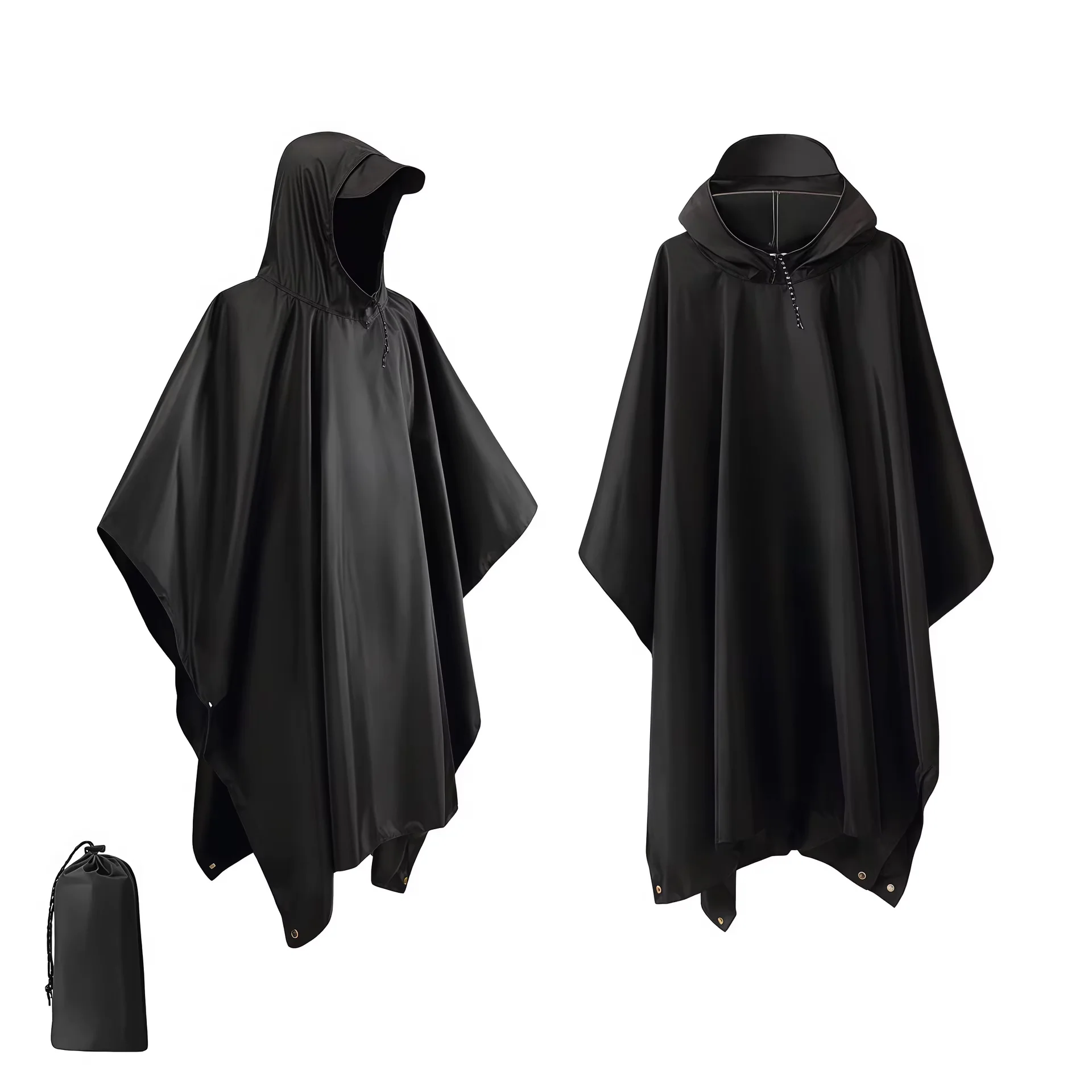 Waterproof Olive Vinyl Emergency Ponchos - Economy or deluxe - Image 7