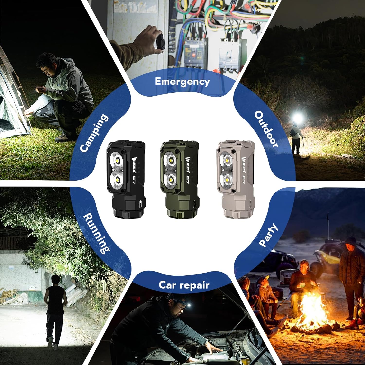 Genuine WUBEN E7 EDC Flashlight, 1800 Rechargeable Lumens Mini Flashlight, Super Bright Small Flashlight, 6 Modes IP68 - Image 8